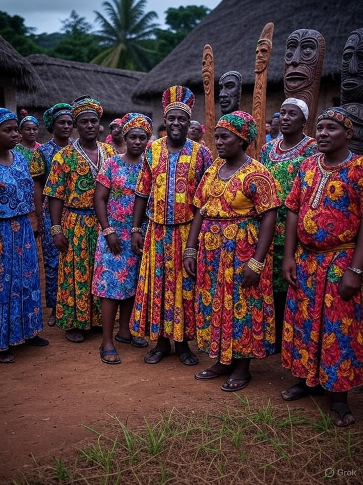 Pratiques culturelles wolof : une analyse approfondie, des femmes vêtues de leurs tenues traditionnelles