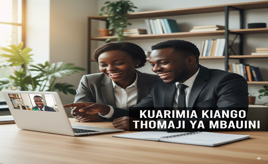 Une femme et un homme apprennent en ligne